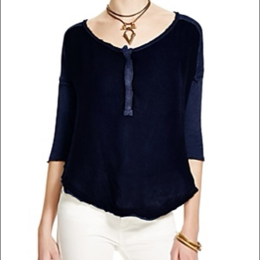 Free People two tone button up top